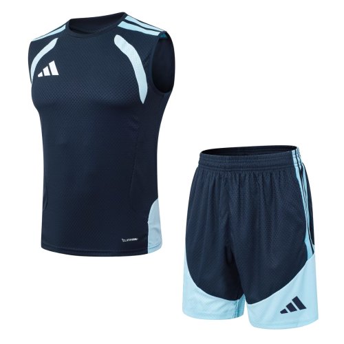 2026 AD Blue High Quality Player Version Tank Top And Shorts Suit (球员套装)