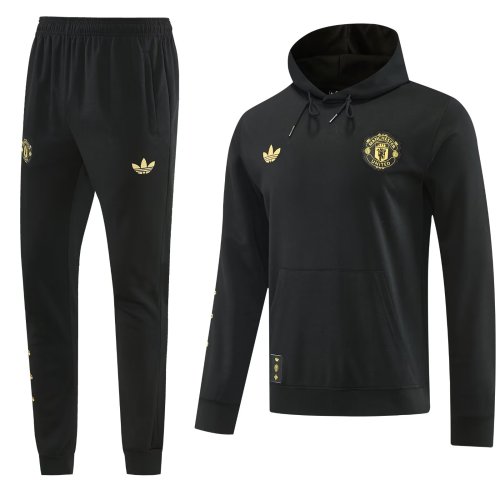 26-27 Man Utd Black Hoodie Tracksuit (卫衣套装)