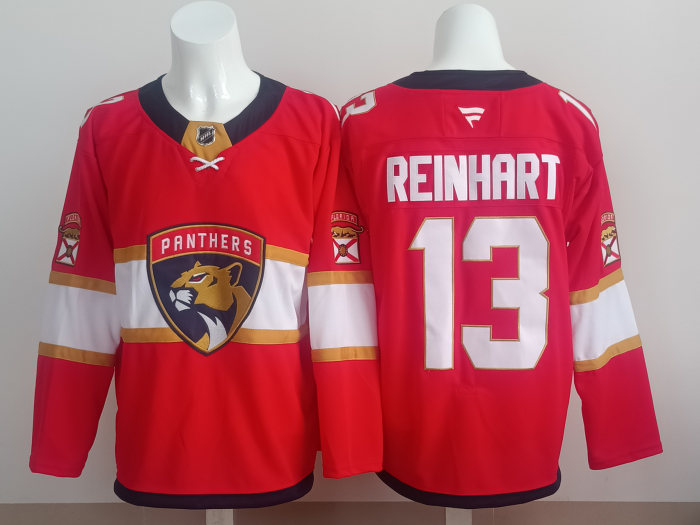 2025 NHL Florida Panthers Red New Pattern Jersey