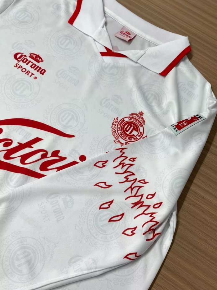 1996-1997 Toluca Away Long Sleeve Retro Soccer Jersey