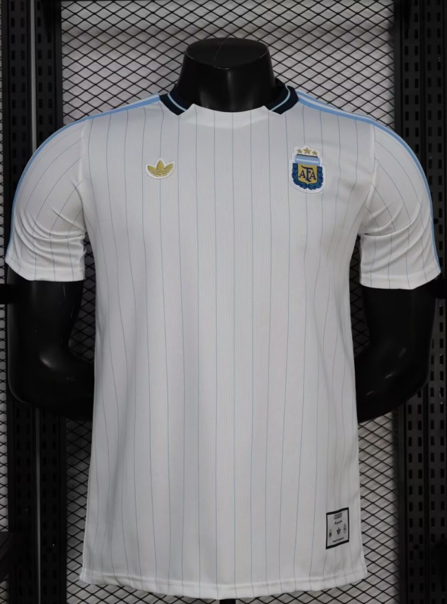 25-26 Argentina White Casual Version Player Version Soccer Jersey