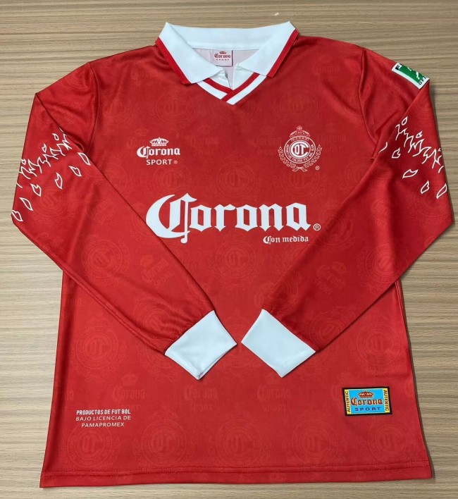 1996-1997 Toluca Home Long Sleeve Retro Soccer Jersey