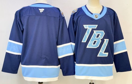 NHL Tampa Bay Lightning Deep Blue New Pattern Jersey