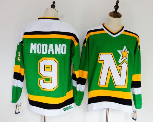 NHL Dallas Stars Green Retro New Pattern Jersey