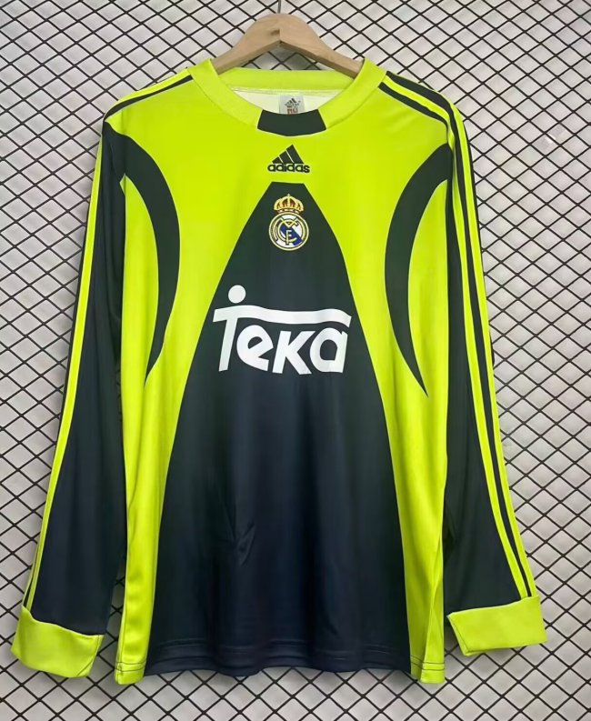 1999-2000 RMA Goalkeeper Long Sleeve Retro Soccer Jersey