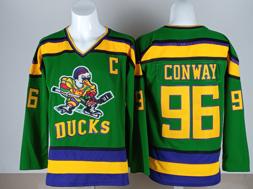 NHL Anaheim Ducks Green Retro New Pattern Jersey