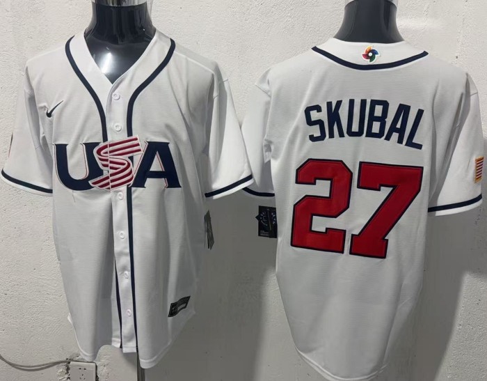2026 World Baseball Classic USA Team White Home Jersey