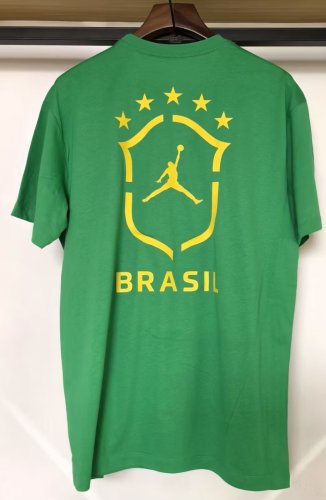 26-27 Brazil Green High Quality Casual T-Shirt 绿圆领