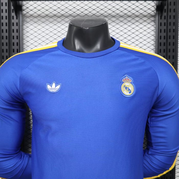 26-27 RMA Blue Long Sleeve Player Version Training shirts*长袖球员
