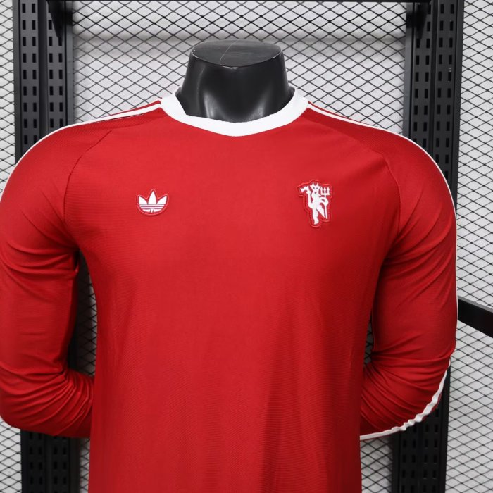 2026 Man Utd Red Special Edition Long Sleeve Player Version Training shirts*长袖球员