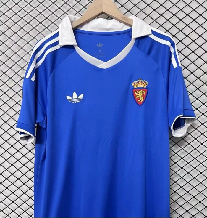 26-27 Zaragoza Blue Retro Version Fans Soccer Jersey