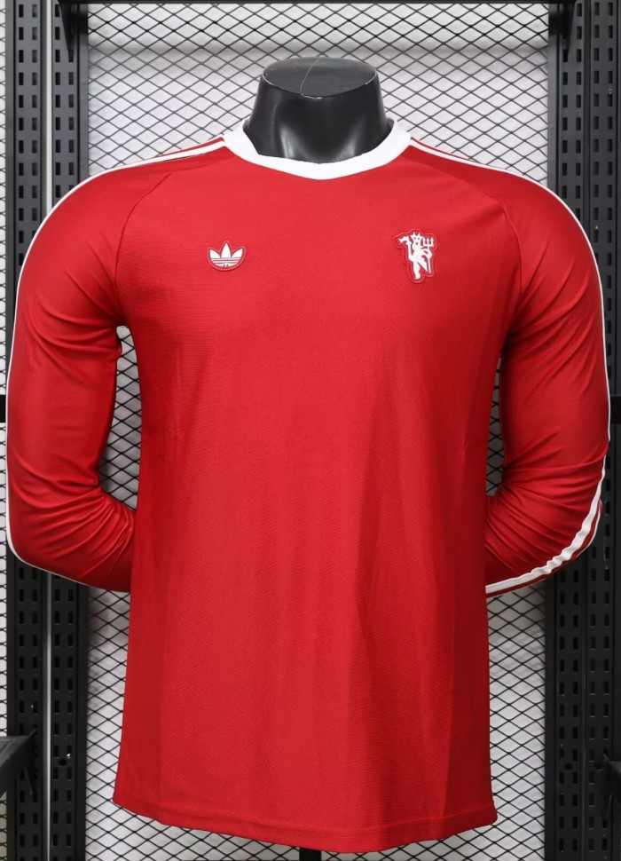 2026 Man Utd Red Special Edition Long Sleeve Player Version Training shirts*长袖球员