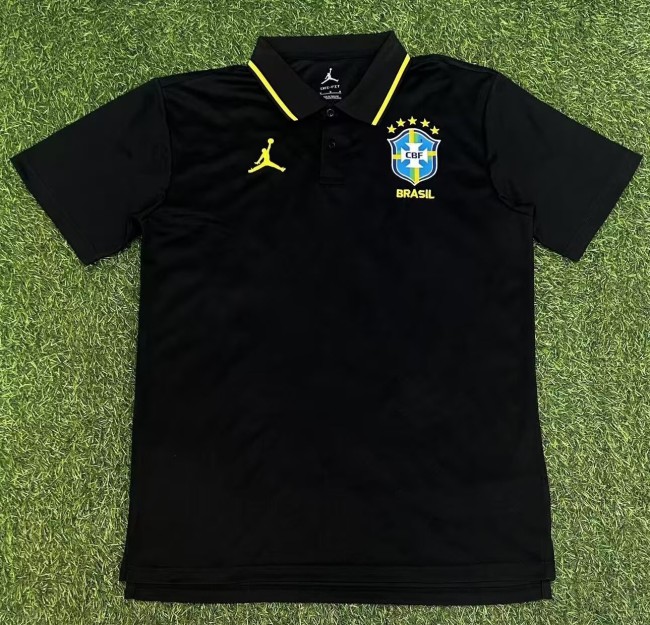 26-27 Brazil Black Polo Short Sleeve