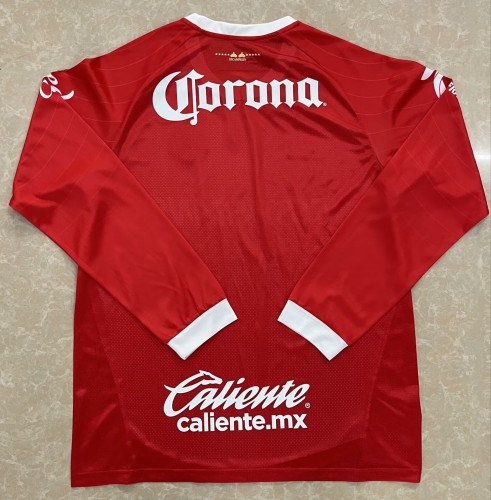 26-27 Toluca Red Special Edition Long Sleeve Fans Soccer Jersey