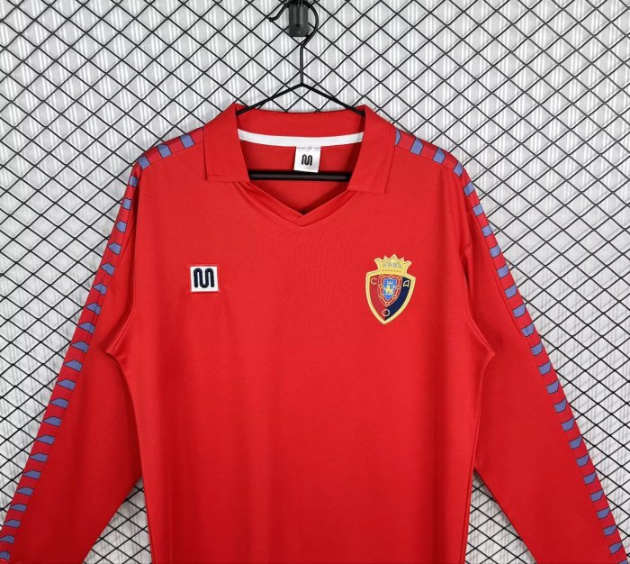 1983 Osasuna Long sleeves Home Retro Soccer Jersey