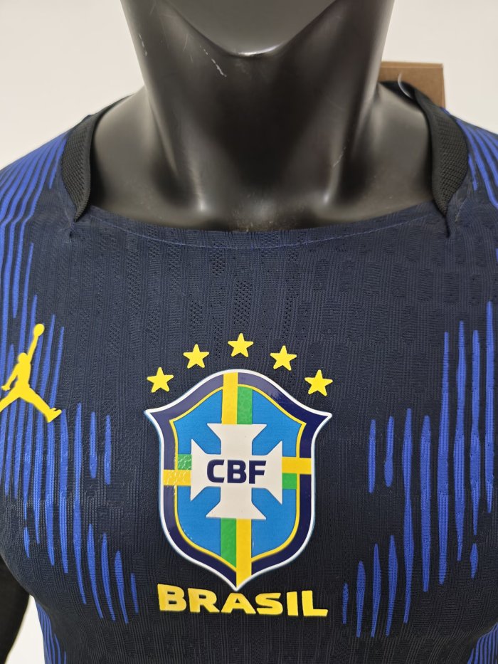 2026 Brazil Away Long Sleeve Player Version Soccer Jersey (长袖球员)