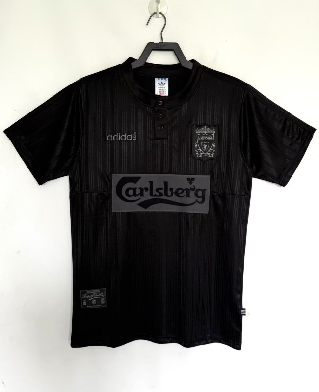 1995-1996 LIV Black Special Edition Retro Soccer Jersey