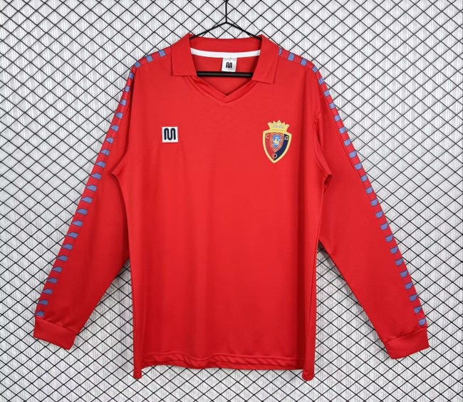 1983 Osasuna Long sleeves Home Retro Soccer Jersey