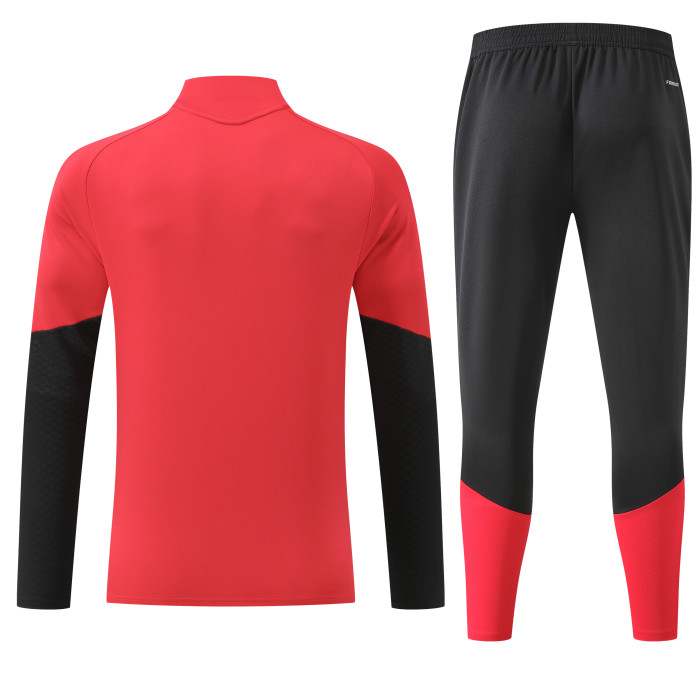 2026 AD Red Kids Half Pull Tracksuit