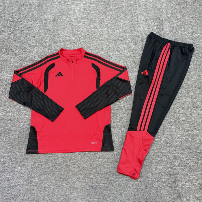 2026 AD Red Kids Half Pull Tracksuit