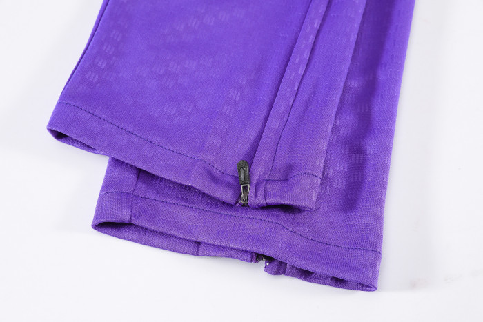 2026 AD Purple Kids Half Pull Tracksuit