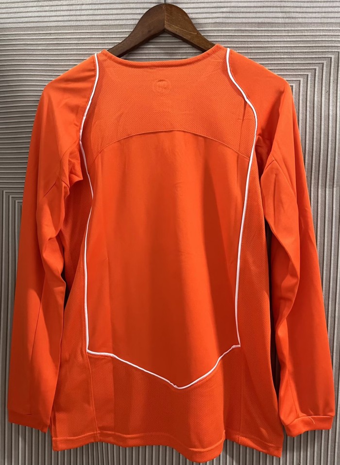 2004 NetherIands Home Long sleeves Retro Soccer Jersey