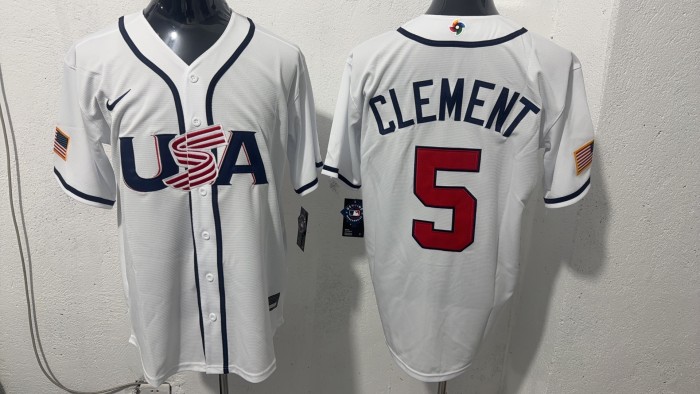 2026 World Baseball Classic USA Team White Home Jersey