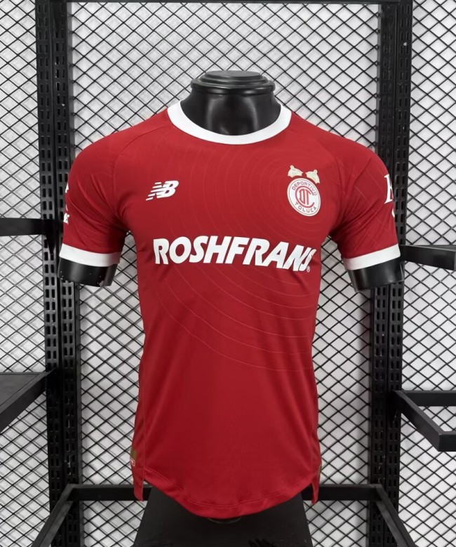 26-27 Toluca Red Special Edition Player Version Soccer Jersey