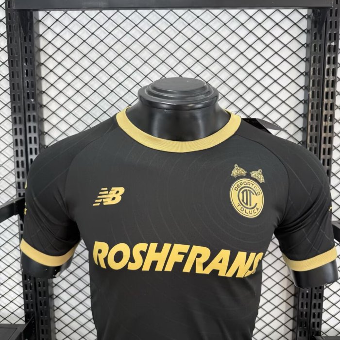 26-27 Toluca Black Special Edition Player Version Soccer Jersey