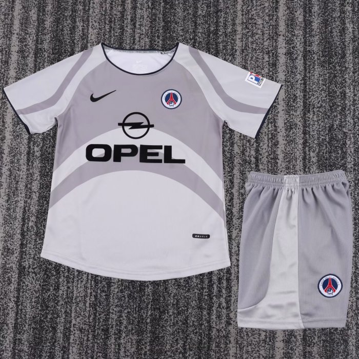 2001-2002 PSG Away Retro Kids Soccer Jersey