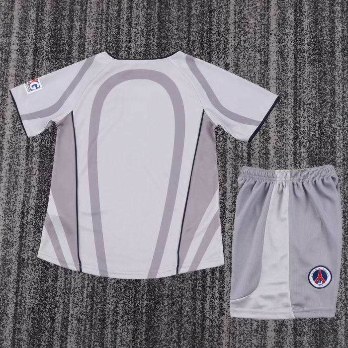 2001-2002 PSG Away Retro Kids Soccer Jersey