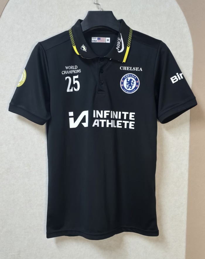 25-26 CHE Black Polo Short Sleeve