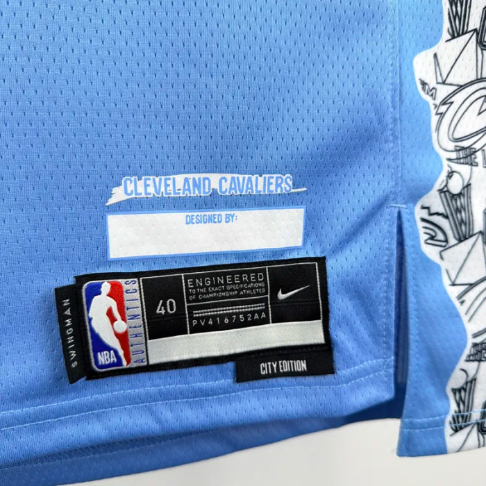 24-25 Cleveland Cavaliers HARDEN #1 Light blue City Edition Top Quality Hot Pressing NBA Jersey
