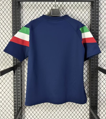 2026 Italy Blue Short sleeves Loose And Thickened Hoody
