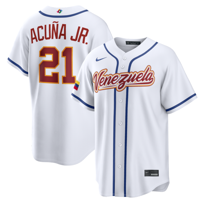 2026 World Baseball Classic Venezuela Team White Jersey