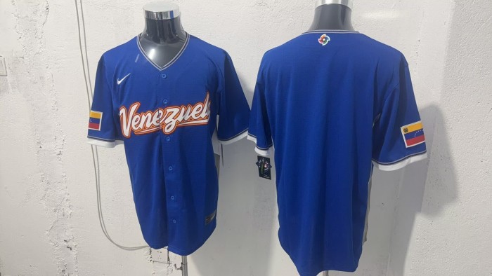 2026 World Baseball Classic Venezuela Team Blue Jersey