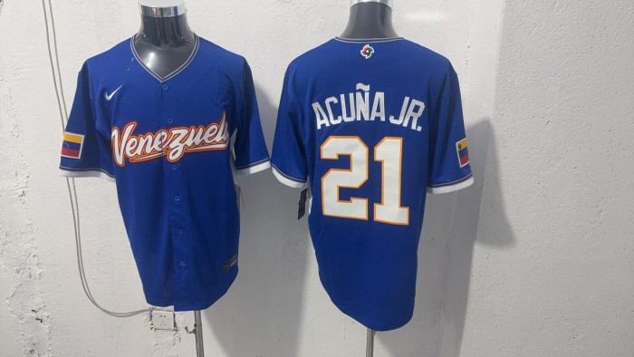 2026 World Baseball Classic Venezuela Team Blue Jersey