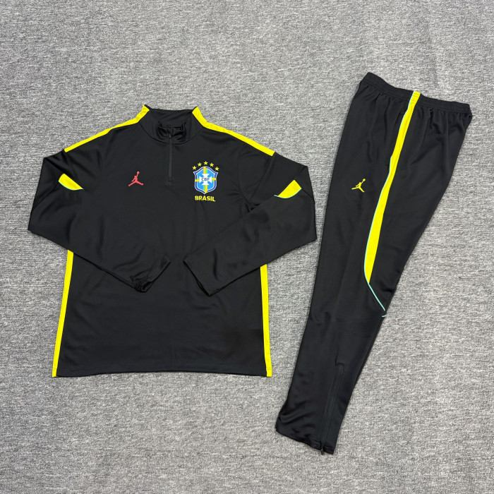 26-27 Brazil High Quality Kids Half Pull Tracksuit