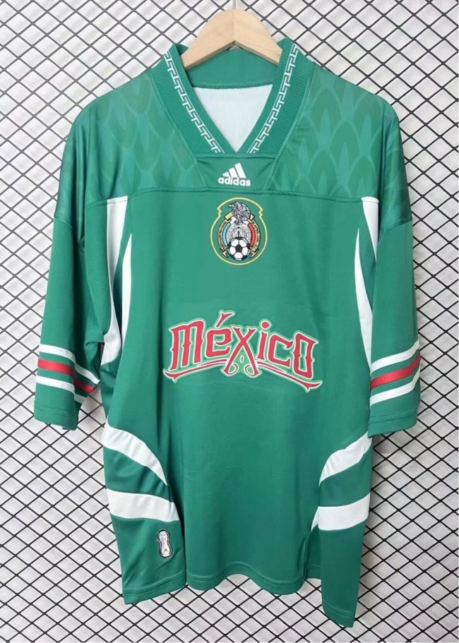 26-27 Mexico Green Retro Version Fans Soccer Jersey