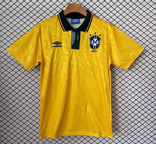 1991-1993 Brazil Home Retro Fans Soccer Jersey