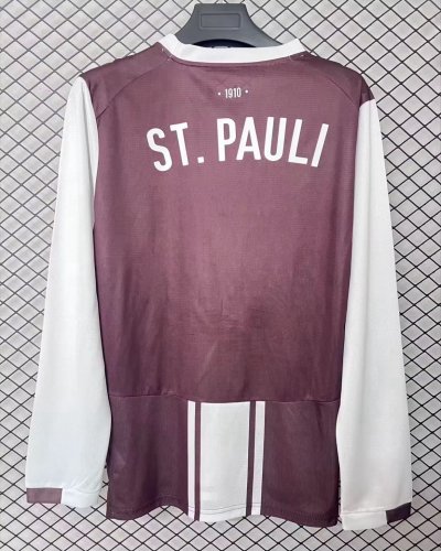 26-27 St. Pauli Special Edition Long Sleeve Fans Soccer Jersey（长袖）