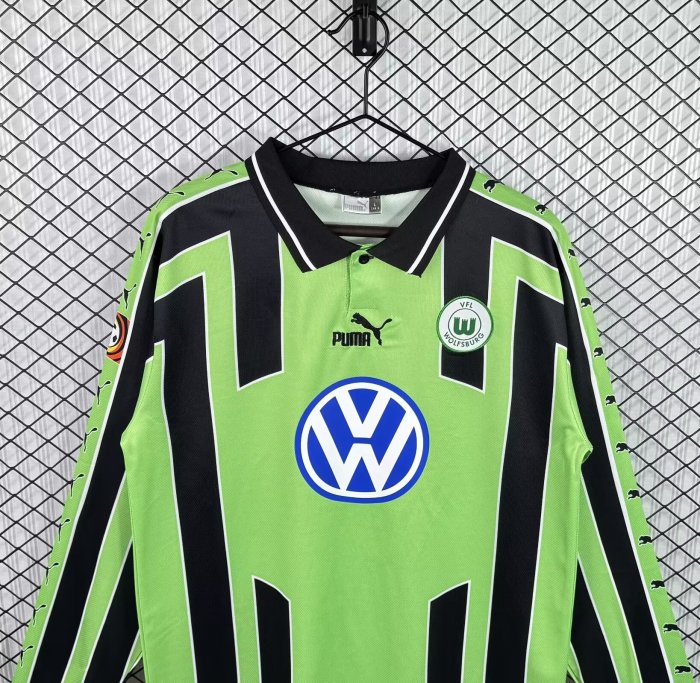 1999-2000 Wolfsburg Away Long Retro Soccer Jersey