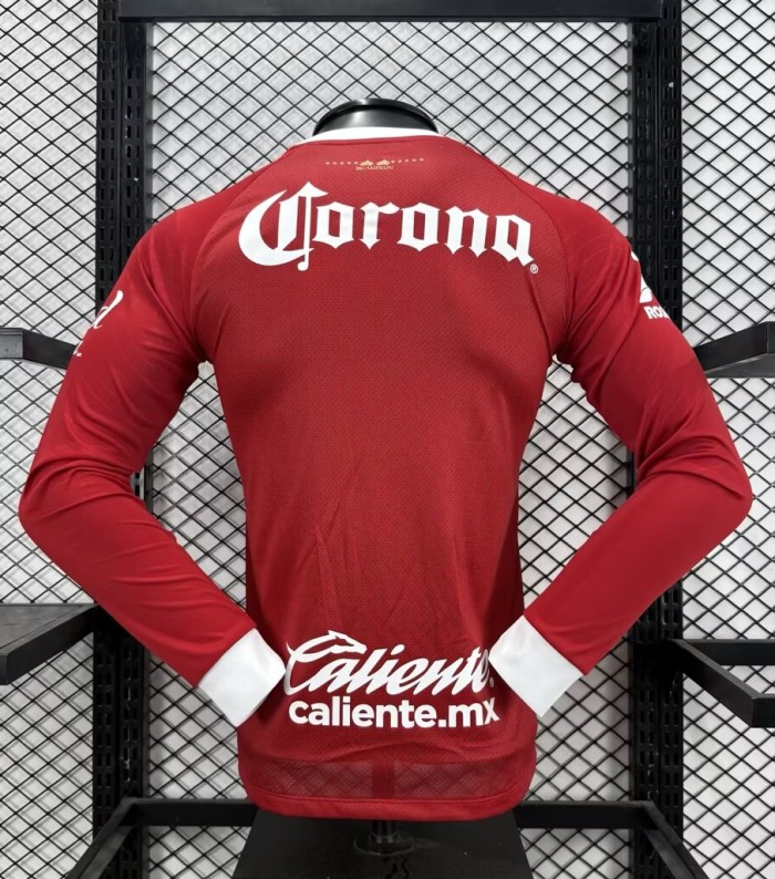 26-27 Toluca Red Special Edition Long Sleeve Player Version Soccer Jersey*长袖球员