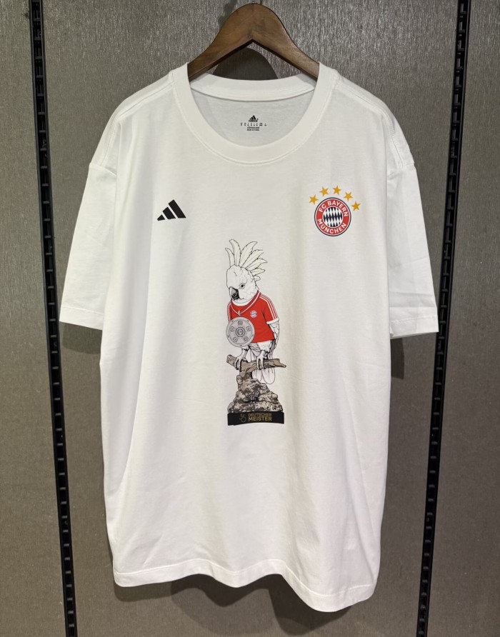 26-27 Bayern White High Quality Casual T-Shirt