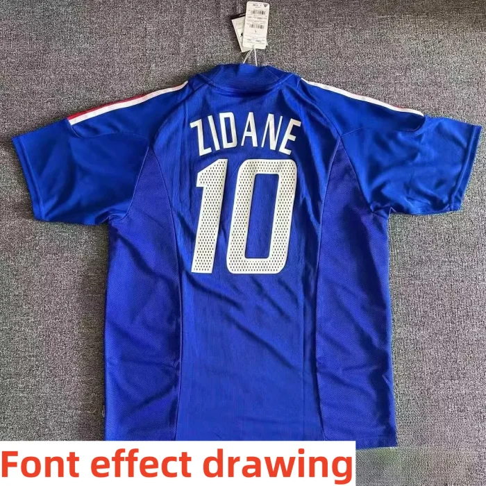 2002 France Home Retro Soccer Jersey