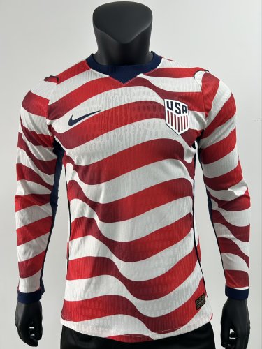 2026 World Cup USA Home Long Sleeve Player Version Soccer Jersey*长袖球员