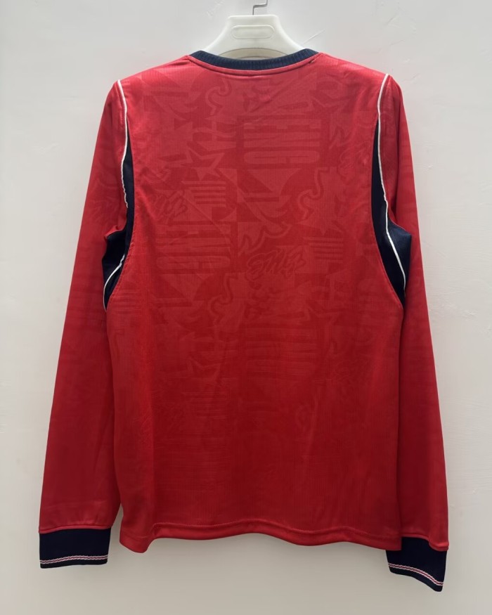 2026 England Away Long Sleeve Fans Soccer Jersey (长袖)