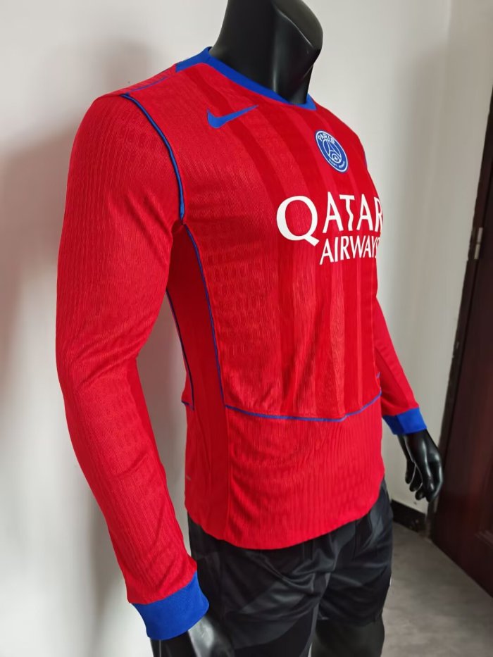 25-26 PSG Third Long Sleeve Player Version Soccer Jersey*长袖球员