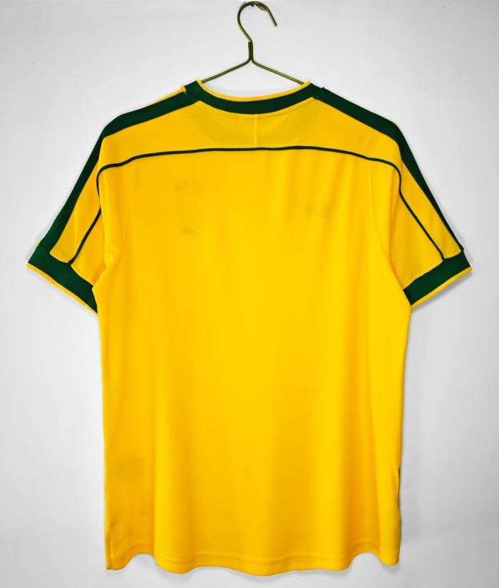 1998 Brazil Home Retro Soccer Jersey*耐克标有蓝边