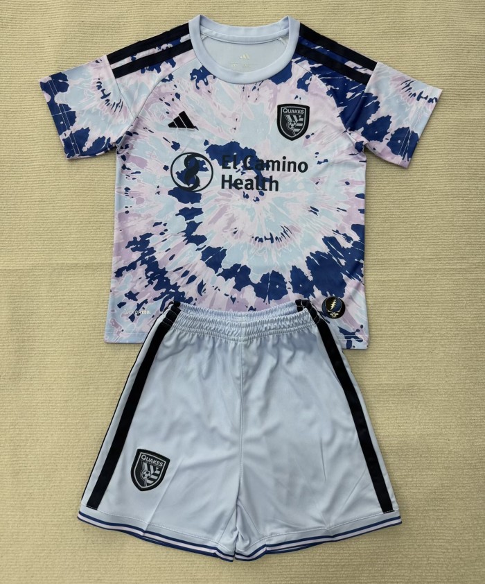 26-27 San Jose Earthquakes Away Kids Soccer Jersey